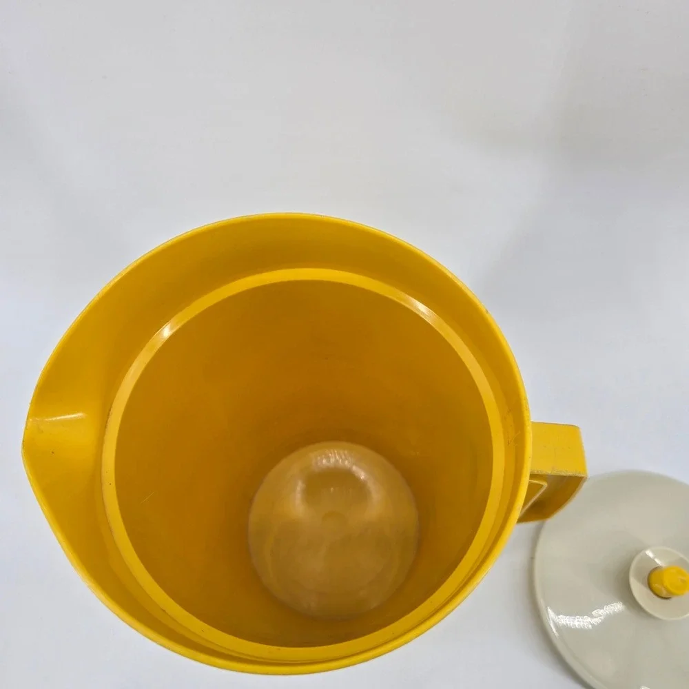 Vintage Tupperware 2 qt. Pitcher and Tumblers Set Harvest Yellow 3pc Set